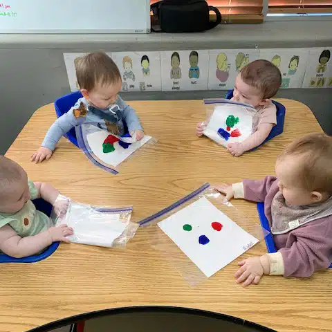 Cuddlebugs painting in ziploc bag